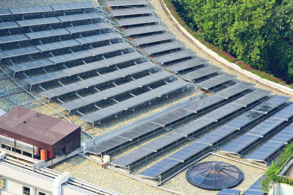 Solar panel on roof top